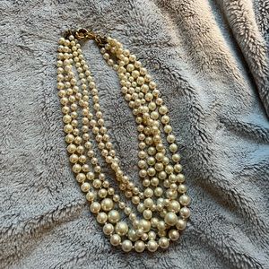 J crew multi strand pearl necklace